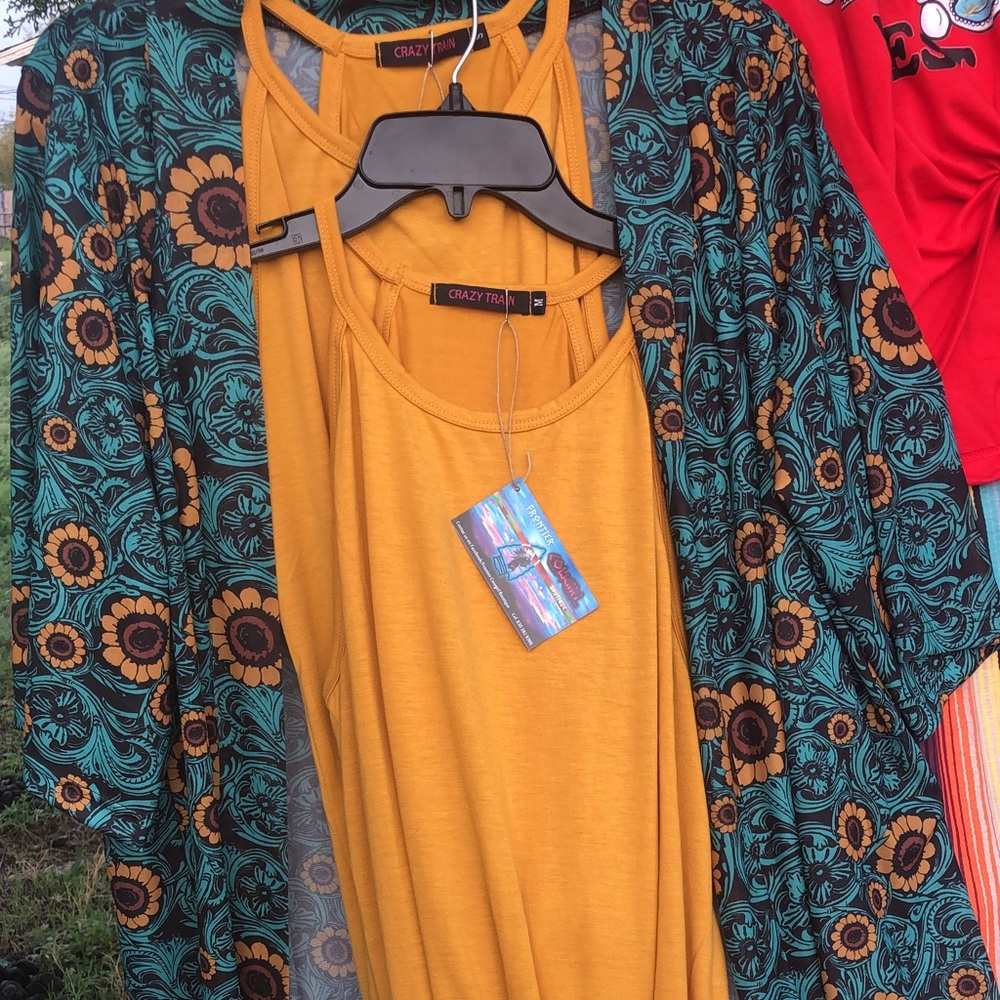 Crazy Train Kansas sunflower kimono